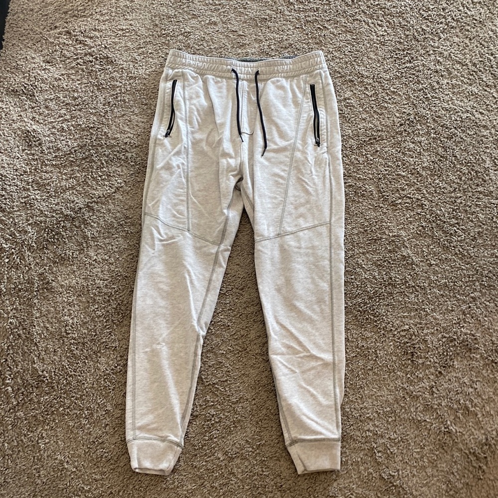 Men’s Abercrombie Light Grey Jogger Pants (Zipper Pockets)